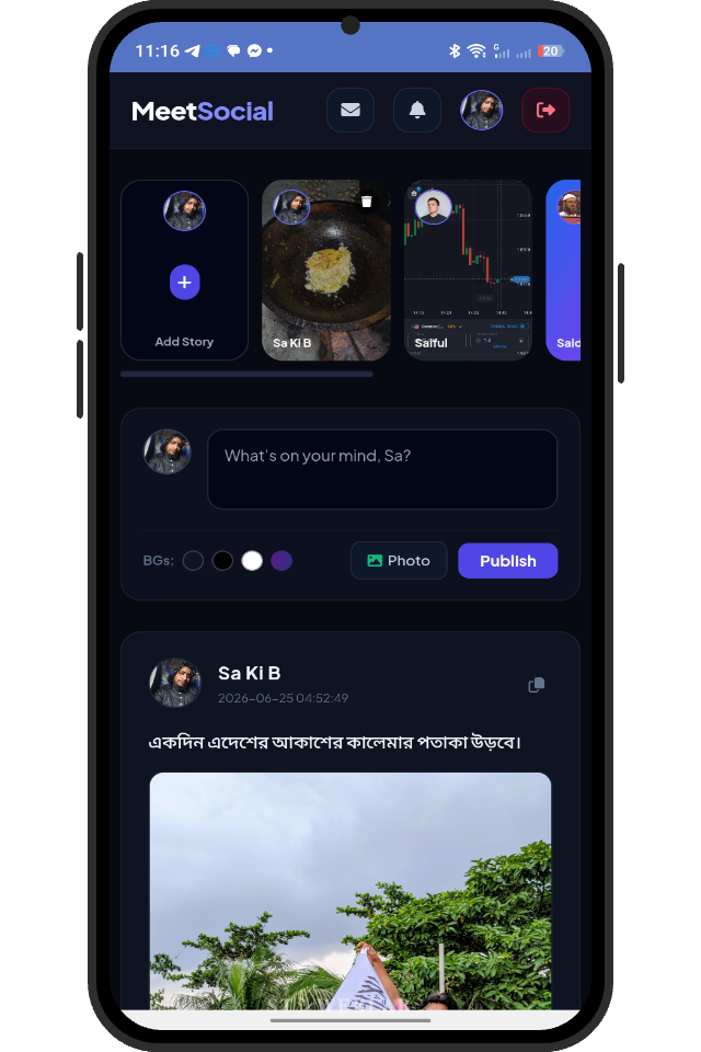Meet Social Application Demo